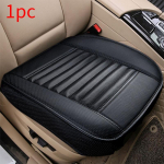 Universaalsed nahast autoistmekatted salong Autod istmekatted matid Auto istmekate padjakaitse toolipadjad lisatarvikud 1pc Front Black