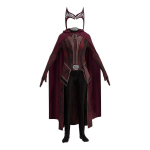Cosplay Kost&uuml;&uuml;m WandaVision Sama Riietus Punane Triip/Prindiga Piimasiidist Kangas Mitu Suurust 180cm punane