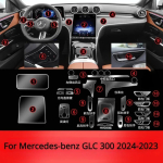 Mercedes-benz GLC 260 300 2024 siseosa jaoks &Otilde;huke l&auml;bipaistev TPU PPF kile GPS-i, k&auml;igukangi paneeli, keskkonsooli kriimustuskindel kleebis C