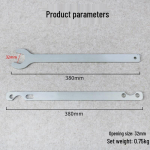 Mercedes BMW 32/36mm Ventilaatori Eemaldamise Poolkuu Mutriv&otilde;ti & Siduri Toetust&ouml;&ouml;riist 2-piece BMW Fan Wrench gray
