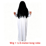 Halloween Sadako Cosplay Naissoost Kummituse Kost&uuml;&uuml;m R&uuml;&uuml; Parukas Zombi Sadako Kummitus Pruudi Kleit &Otilde;uduslavaetendus Cos Kost&uuml;&uuml;mikomplekt One Size red