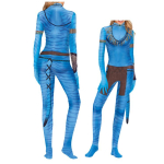 Avatar Halloweeni kost&uuml;&uuml;m t&auml;iskasvanud naistele ja meestele Avatar: Veekogu Saba Bodysuit Cosplay V&auml;lismaalase kost&uuml;&uuml;m S&uuml;nnip&auml;evapeo riided Children XL-130 blue