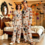 T&auml;iskasvanute Halloweeni pidžaamakomplekt Pika varrukaga Pikad p&uuml;ksid L&otilde;tv l&otilde;ige Vabaaja &ouml;&ouml;riided M khaki