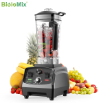 BioloMix T5200 2200W Taimeriga Blender 2L BPA-vaba kann J&auml;&auml;purustaja Smoothie Blender must