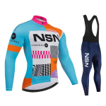 Nsn Meeste S&uuml;gis Pikk Varrukas Uus V&otilde;idus&otilde;idu MTB Kevad Pikk Jalgrattas&auml;rgi Komplekt Jalgratas Jalgrattas&otilde;it Jalgrattariided &Uuml;htne Ropa Ciclismo L blue