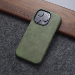 Retro High-end Nahast Tekstuuriga Magnetiline Kaanus iPhone 16Pro Max 15 Pro 14 13 12Pro Max jaoks Crazy horse tekstuur Luksuslik Kaanus 16plus For iPhone 13pro Max roheline