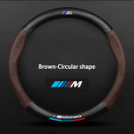 BMW M Power M3 M4 M5 E39 E46 E60 E90 F01 F10 F15 F20 F30 X1 X3 X5 X7 Autole libisemisvastane 3D reljeefne nahast rooliratta kate