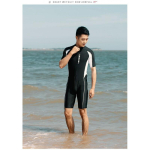 Meeste l&uuml;hikeste varrukatega t&auml;ispikk sukeldumiskost&uuml;&uuml;m Ujumisriided Basseinitreening Sukeldumine Veespordialad XXL - Recommended for 130-140 cm waist must