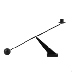 Geomeetriline K&uuml;&uuml;nlajalg Must Metall Lauapealne Minimalistlik Kandelaber S&ouml;&ouml;gilaua jaoks, black