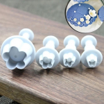 4 tk/partii ploomi&otilde;ite kolb Fondant vormid k&uuml;psisel&otilde;ikuri komplekt koogi kaunistamiseks isetegemise pagarit&ouml;&ouml;koda 4Pcs/lot