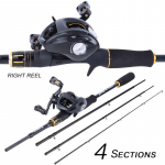 P&uuml;&uuml;gikomplekt 2,1 m/2,4 M heitgaas, 4 sektsiooniga &otilde;ngeritv Baitcaster ridv ja 13BB heitga p&uuml;&uuml;girulli komplekt 2.1m Rod with Left