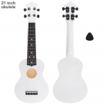 21-tolline algajatele ja lastele sopran Ukulele 15 Fret ABS materjal, 4 keelne Hawaii kitarr koos Pickiga