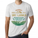 Meeste Vintage T-s&auml;rk Graafiline T-s&auml;rk M&auml;gimatkaja SRI LANKA Vintage Valge XS anti-flash valge v&auml;rv