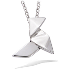 Les Tr&eacute;sors De Lily [P1218] - Pendentif Argent 'Origami' argent&eacute; (rhodi&eacute;) cocotte traditionnelle - 12x12 mm h&otilde;be
