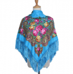 Mood Uus Retro Sall Fringed Print Shawl Lady Lilleline Sall Cape