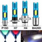 RGB H4 H7 LED P15D H6 BA20D LED mootorratta esitulede Blub 12V Moto Light HS1 Mopeedi t&otilde;ukeratta mootorratta ATV lamp Hi Lo Beam BA20D H6