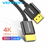 Ventioni HDMI-kaabel 4K &otilde;huke HDMI-HDMI 2.0 kaabel HDMI-jaoturi pikendi PS4/PS3 Apple TV HDTV projektori 2.0 HDMI-kaabel 0.5M must