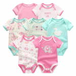 7 tk/komplekti beebiriided Mood L&uuml;hikeste varrukatega Puuvillane Vasts&uuml;ndinu Beebi Poiss T&uuml;drukute Riietus Multifilm Imikute Rompers Jumpsuits roupas de bebe 3M