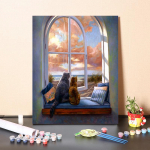 Kunst DIY Maalimine numbrite j&auml;rgi Hobid Kodukaunistus Teemantmaal Numbrimaal &Otilde;limaal Digitaalne &otilde;limaal 40x50cm no frame