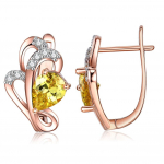 Umcho lillekujuline roosikullatud 5a Clear Stud k&otilde;rvar&otilde;ngad naistele vasest k&otilde;rvar&otilde;ngad juubeliaasta moeehted t&uuml;druks&otilde;brale