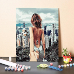 Numbrid &otilde;limaal Digitaalne &otilde;limaal Kodukaunistus DIY maalimine numbrite j&auml;rgi L&otilde;uendikunst 40x50cm no frame