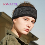 ENJOYFUR Fashion Rhinestones Talvine peapael Naiste ka&scaron;miirist silmkoelised juuste aksessuaarid naistele Laiad soojad naiste peakatted hall