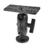 Kaasaskantava s&uuml;sta kalaleidja hoidik kalaleidja pallikinnitusalus 360 kraadi p&ouml;&ouml;ratav kalaleidja kinnituskala must