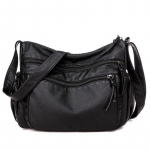 T&auml;iesti sobiv pehmest PU-nahast k&auml;ekott ja &otilde;lakott naistele Suure mahutavusega Crossbody kotid Tote Bucket Bag Naistele Kvaliteetsed k&auml;ekotid Hobo Bag must