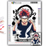 Teemantmaaling Anime Shokugeki no Soma Teemantmosaiik K&auml;sit&ouml;&ouml; Teemanttikandid Maalid Full Round 20X30CM