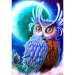 5D DIY Owl Art Teemantmaaling Rhinestone Pilt T&auml;isringi t&auml;is Teemanttikandid Mosaiik Kodukaunistuse ristpistes komplekt Full Round 20x30CM