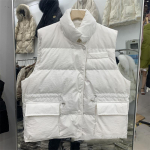 Talvine s&uuml;gisene naiste p&uuml;stkrae &uuml;hev&auml;rviline varrukateta soe vest jakk Naistele avar &scaron;ikk valge pardi sulemantel S beež