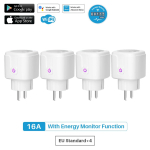Nutikas pistik WiFi-pesa EU 16A toitemonitori ajastusfunktsioon Tuya SmartLife APP Control t&ouml;&ouml;tab koos Alexa Google Assistant Yandexiga 3 Pcs
