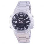 Casio Analog Digital World Time Stainless Steel AMW-870D-1A AMW870D-1 Meestekell must
