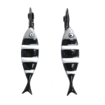 Les Tr&eacute;sors De Lily [R6074] &ndash; disainitud liiprid  Lilipoupettes  (sardiinid) must valge - 33x8 mm must