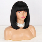 MISS PARAS Naiste l&uuml;hike sirge Bob parukas tukkidega s&uuml;nteetilisest kiust naturaalsest sirgest Bob Cosplay igap&auml;evaseks kandmiseks parukas &otilde;lgade pikkusega parukas 1B