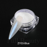 Peegel k&uuml;&uuml;nepuuder Pigment Pearl White H&otilde;&otilde;rumine k&uuml;&uuml;ntele Glitter Dust Chrome Aurora Blue manik&uuml;&uuml;r Holograafilised kaunistused TRZY sinine