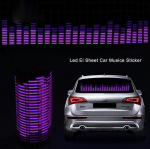 Auto tagaakna kleebis LED heli aktiveeritud ekvalaiser auto neoon EL Light Music r&uuml;tmi v&auml;lklamp koos juhtkarbiga 90*25cm