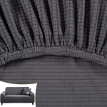 Jacquard elastne nurgadiivani kate Polaarfliisist tahke diivanikate L-kujuline diivani kate Pingikatted 1 / 2 / 3 / 4 istmekaitse 1-seat 90-140cm black