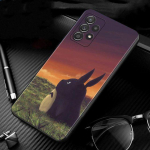 Totoro &uuml;mbris Samsung Galaxy A51 A71 A41 A31 A11 A01 A72 A52 A42 A32 A22 A21s A02s A12 A02 silikoon&uuml;mbris, must kest For Samsung A72 4G