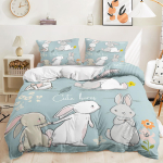 3D k&uuml;&uuml;liku voodipesukomplekt Lihav&otilde;ttep&uuml;hade tekikott ja padjap&uuml;&uuml;r 2/3 loomatr&uuml;kiga pastoraalne stiil AU/DE/US/UK kodukaunistus AU Single 140x210cm