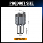 1tk 30000Lm H4 LED Moto H6 BA20D LED mootorratta esitule pirn CSP topeltprojektori objektiiv Valge kollane Hi Lo lamp Rolleri tarvikud Valgus DC 12V BA20D H6 valge/kollane