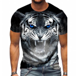 Uus suvine meeste moe T-s&auml;rk Personality Fierce Tiger Printed meeste T-s&auml;rk Top XS must