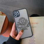 Dragon God Pattern &uuml;mbris iPhone 13 12 11 Pro Max XS Max XR X 12 Mini 7 8 Plus SE 2020 uus matt l&auml;bipaistev p&otilde;rutuskindel kate iPhone 7 or 8