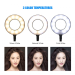 1 tk USB LED-selfie r&otilde;nga valgus Selfie valgus 3 heledust reguleeritav otsevideo ja selfie fotograafia varustuse jaoks naiste kingitus