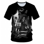 Skull Beauty Rock Cool 3D T-s&auml;rgid Meeste Mootorrataste Punk 3D Prinditud T-s&auml;rk Meeste Riided Ts&auml;rk Suvine Top Homme Hipsteri Pops&auml;rk XS
