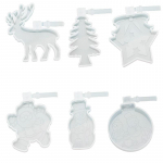 Silikoonvaigust j&otilde;uluvormid J&otilde;ulupuu j&otilde;uluvana vorm Fairy Light Stringiga