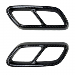 For Mercedes C-class W206 C200 C260 C300 2022+ AMG Rear Exhaust Modification Four Holes Chrome Exhaust Diffuser Frame body Carbon Look