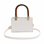 Moodne retro crossbody kott, populaarne Internetis, kaasaskantav kandekott valge