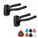 9 tk seinakinnitusega kitarri riidepuu komplekt kitarrile / bassile / viiulile / mandoliinile / ukulelele koos tselluloidkorkide ja PU-nahast hoidikuga