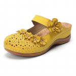 2023. aasta naiste sandaalid, suured vintage lamedad sandaalid, &uuml;mmargused lillelised kiilud, paksu tallaga sussid naistele 35 valge